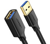 Ugreen USB 3.0 Extension Cable - 1 Meter, Black, Male to Female Connectivity, Model 10368