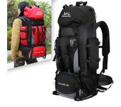 Mochila impermeable de 90 l para senderismo, acampada, mochila de trekking, mochila de gran capacidad para viajes, deportes al aire libre, equipo de acampada para hombres