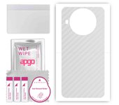 apgo Protective Skin Sticker for the back compatible with Cubot Note 20 Pro, Wrap Film, Foil, Vinyl - Pattern Transparent Carbon