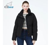 ICEbear 2023 nueva chaqueta corta de invierno moda chaqueta acolchada suelta marca abrigo de mujer GWD3888I 42 negro