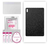 apgo skin sticker film foil vinyl for the BACK compatible with Samsung Galaxy Tab S8 Ultra WiFi, scratch-resistant, easy to install - Black Honeycomb
