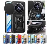 Funda protectora para Realme 12 Pro 5G 12 Pro+ Plus con anillo magnético y protección completa para lentes. Realme 12 5G negro