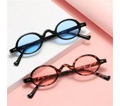 Gafas de sol ovaladas pequeñas y redondas para mujer, gafas de sol estilo punk de estilo vintage y hip hop, gafas de sol de viaje con protección UV400
