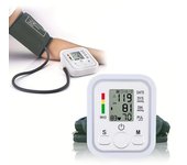 Tensiómetro automático digital ARM, esfigmomanómetro, tonómetro, tensiómetro, medidor de frecuencia cardíaca, monitor de presión arterial saludable blanco