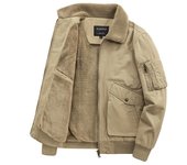 Abrigo Acolchado De Algodón De Lana De Cordero De Invierno para Hombre Abrigo Engrosado Informal con Forro Polar Abrigo Acolchado De Algodón Cuello De Lana Abrigo Acolchado De Algodón Suelto M caqui