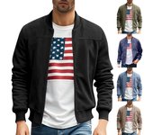Sudadera deportiva de camuflaje informal para hombre, chaqueta con capucha y cremallera de manga larga L verde del ejército