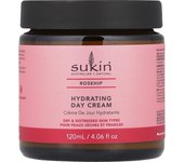 Sukin, Crema de día hidratante, rosa mosqueta, 4,06 fl oz (120 ml)