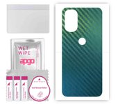 apgo Protective Skin Sticker for the back compatible with Motorola Moto G31, Wrap Film, Foil, Vinyl - Pattern Carbon Chameleon CAKA1