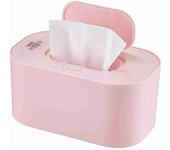 Calentador de toallitas húmedas para bebés, calentador de pañuelos húmedos, caja de calentamiento superior con temperaturas ajustables color rosa