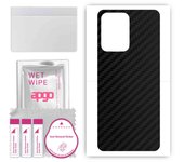 apgo Protective Skin Sticker for the back compatible with Vivo Y02, Wrap Film, Foil, Vinyl - Pattern Carbon Black