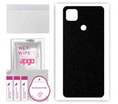 apgo Protective Skin Sticker for the back compatible with Xiaomi POCO C31, Wrap Film, Foil, Vinyl - Pattern Matte Black
