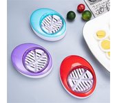 Cortador de huevos azul Rebanador de huevos Fácil de limpiar Fácil de usar Fácil de cortar Herramientas de cocina Cortador de huevos Rebanador de frutos rojos Artículos para el hogar Rebanador