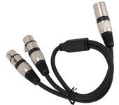 Cable divisor XLR de 3 pines macho a dos hembra balanceado, cable divisor XLR en Y para mezclador de micrófono