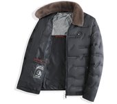 Chaqueta vieja acolchada de algodón para hombre, cuello de lana acolchado, ropa acolchada de algodón de grafeno para invierno XL