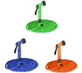 Mangueras de jardín para exteriores Manguera de agua expandible de 75 pies Manguera de césped flexible con conector para automóvil 25FT verde