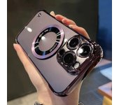 Funda de teléfono ultrafina sin marco con revestimiento para iPhone 14, 13, 12 Pro Max, 14 Plus, 14 Pro, transparente, a prueba de golpes, con carga inalámbrica magnética For iPhone 14Pro Max