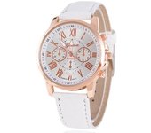 Reloj analógico bonito para mujer, con correa de cuero, colorido, informal, sencillo, popular, barato, a un precio asequible para hombres
