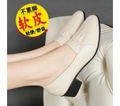 2024 verano nuevos zapatos de mujer de mediana edad zapatos de madre zapatos individuales zapatos de mujer antideslizantes de suela blanda de tacón grueso cómodos zapatos de trabajo casuales de cuero 36 negro