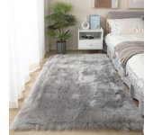 Alfombra sedosa y esponjosa, moderna, para decoración del hogar, larga y peluda, ideal para juegos infantiles, sofá, sala de estar, dormitorio, mesita de noche, balcón. 40x60cm(15.7x23.6In)