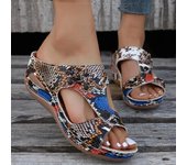 Sandalias de tacón Retro para Mujer, zapatos de verano, Sandalias de cuña sin cordones para Mujer, zapatillas de tacón suave para interior y exterior 37