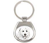Pyrenean Mastiff, Mastín del Pirineo - keychain with a dog, keychain with a print, personalized pendant from the Art-Dog brand plata