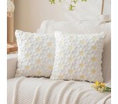 Funda de almohada de primavera con diseño de girasol de peluche estilo granja, funda de almohada con flores para el hogar, sofá, sala de estar, cama, oficina, decoración Sunflower