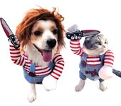 Disfraz de perro, divertido disfraz de astronauta, mensajero, pirata, disfraz de cosplay, ropa de algodón y poliéster suave para mascotas para el día de Halloween M
