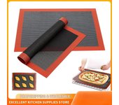 Esterilla de silicona para parrilla de 30 x 40 cm, bandeja para hornear transpirable para barbacoa, galletas, pan, horno microondas, utensilios de cocina para hornear a alta temperatura