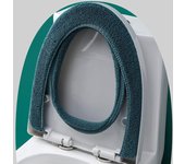 Funda de asiento de inodoro gruesa, alfombrilla para inodoro, funda de asiento de inodoro para el hogar, cojín de asiento universal, lavable, única Blue Grey/without handle rope