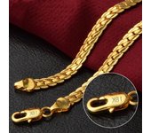Collar lateral completo de plata de ley s925 de 6mm, cadena de 8/18/20/24 pulgadas para mujer y hombre, joyería de compromiso de boda a la moda 20cm oro