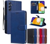 A05 Funda de cuero con tapa de color sólido para Samsung Galaxy A05 S A05S A25 A24 A04E A54 A34 A14 M54 Ranura para tarjeta tipo billetera Soporte magnético Proteger la caja del teléfono for samsung A05S rojo