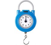 Báscula digital colgante portátil con gancho de metal Báscula de alimentos de cocina casera de alta precisión Capacidad de 10 kg Medición de peso Báscula de resorte mecánica azul