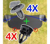 4X ganchos para estante de paquetes para Nissan Juke F15 2010 - 2015, sujetador, botón de plástico para maletero trasero, soportes para equipaje, Clips, piezas de repuesto Buy 4 get 4 free