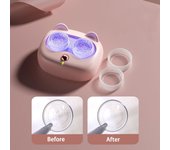 Fully Automatic Contact Lenses Cleaner Portable Contact Lenses Case Protein Cleaning Machine blanco