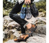 Zapatos de senderismo para deportes al aire libre para hombre, zapatos para caminar y escalar 39 marrón