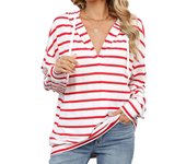 Sudadera con capucha de manga larga con cuello redondo y rayas de talla grande para mujer de primavera y otoño XXL gris