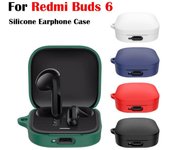 Dustproof Earphone Case Silicone Bluetooth Headphone Protective Case for Redmi buds 6 negro