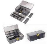 Caja organizadora de plástico de dos capas para guardar tornillos, cajas de herramientas, cajas de surtido