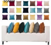 Cojín liso para el hogar, funda grande de terciopelo de 16, 18, 20, 22 y 24 pulgadas, funda decorativa para sofá con respaldo, almohada 40*40 caqui