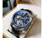 Reloj automático con esqueleto y tourbillon resistente al agua para hombre de Augustus