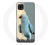 Coque pour Samsung Galaxy A22 5G Perruches perroquets Bleu