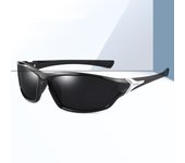 Gafas de sol deportivas de diseño clásico para hombre, gafas de sol polarizadas antideslumbrantes, protección UV400, gafas para conducir y montar en bicicleta negro
