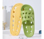 Zapatillas de ducha de queso para casa de baño, chanclas ligeras con fugas de agua para playa, sandalias de secado rápido para nadar, con fugas de agua 40-41 azul oscuro