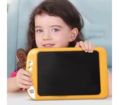 Tablero de dibujo de 8,5 pulgadas, protección ocular de dibujos animados, pantalla LCD, tableta gráfica de escritura a mano con bolígrafo para niños color rosa