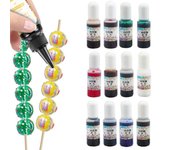 Paquete de 12 pegamentos resistentes a los rayos UV de colores, adhesivos de gotas de cristal, curado por ultravioleta, suministros de joyería hechos a mano.