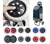 Ruedas para carrito de compras de 6,3 pulgadas, carrito de viaje Flexible, accesorios para equipaje, 2 uds. 1