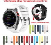 Correa de reloj inteligente de 20, 22 y 26mm para Garmin Fenix ​​7x7 7s 6x6 Pro 6s 5x5 5s plus 3 3HR, pulsera de liberación rápida 20mm Fenix 5S 6S gris