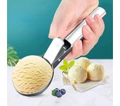 1 cuchara para helado multifuncional de acero inoxidable de doble uso, cuchara para fruta, sandía, cuchara para helado, herramientas para el hogar.