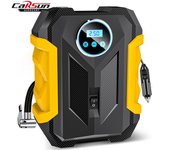Carsun Compresor de aire portátil para automóvil, 12V, 150 PSI, bomba de inflado de neumáticos Digital, lámpara LED, compresor de bomba de compresión de neumáticos para coche, motocicleta, bola Digital display amarillo