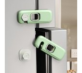Cerradura autoadhesiva a prueba de niños para refrigerador, horno, lavavajillas, armario, cajón, congelador. gris